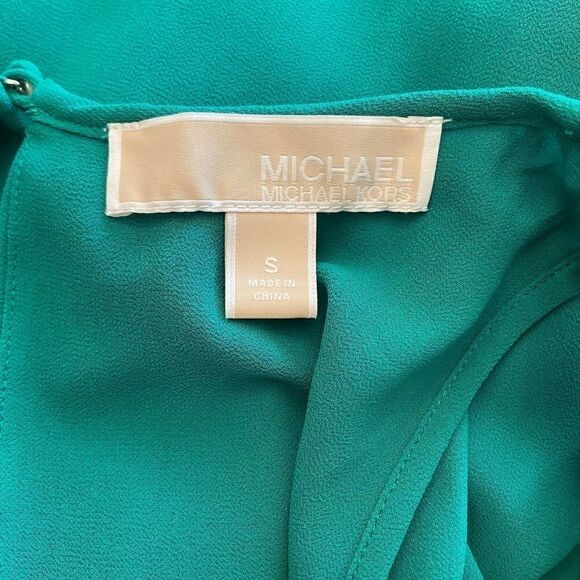 Michael Michael Kors Green Chiffon Maxi Dress S - Picture 4 of 5